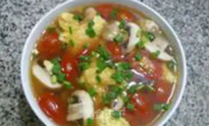 Make Holy fruit fried egg mushroom soup step 14