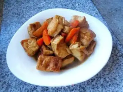 Make Carrot tofu step 11