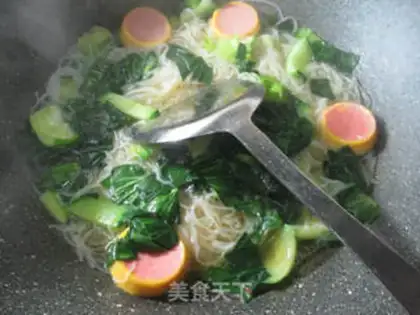 Make Sausage rice noodles step 8