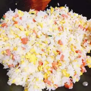 Make Ham eggs for rice step 5