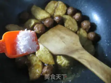 Make Chicken with meatballs step 9