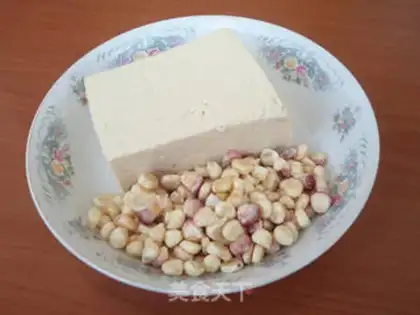 Make Fish and corn tofu step 0