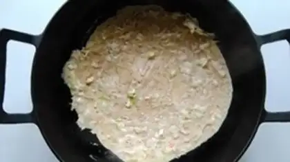 Make Shrimp sauce onion omelet step 5