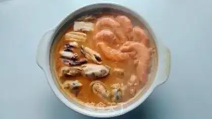 Make Korean pickle seafood soup step 8