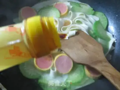 Make Meat sausages, radish pants step 4