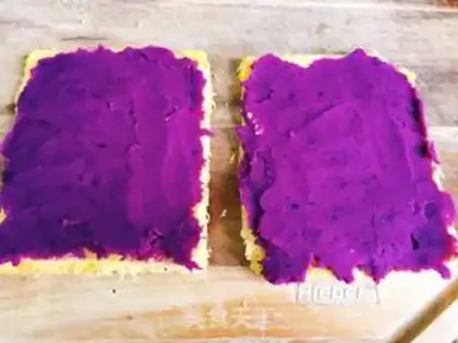 Make Purple banana rolls step 3