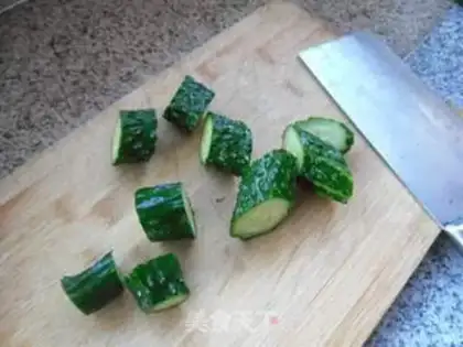Make Dry tofu cucumber step 1