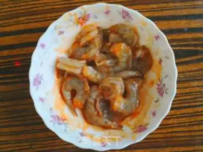 Make Cheese sauce, shrimp fried rice step 2
