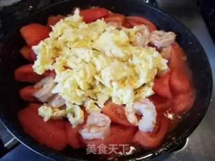 Make Egg shrimp fried tomatoes step 9