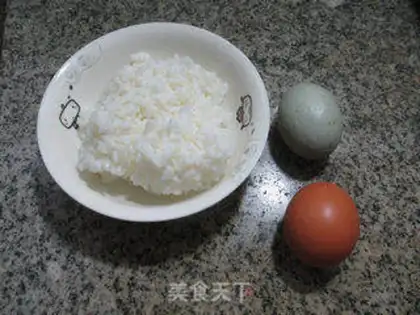 Make Double egg fried rice step 0