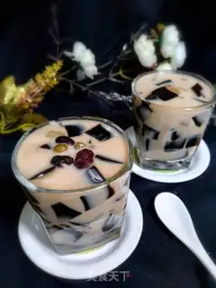 Make Bean milk tea to burn fairy herbs step 10