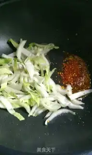 Make Pink fries and spicy cabbage step 2