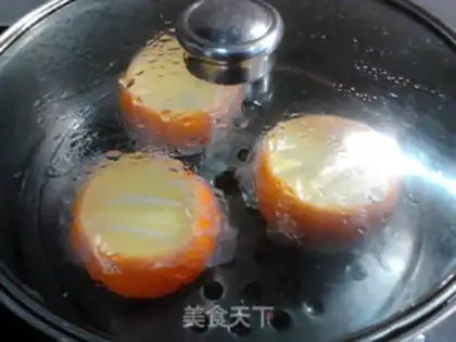 Make Sweet orange bowls of steam pudding step 12
