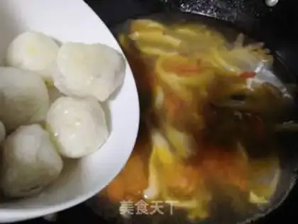 Make Fishballs, casserole soup step 5