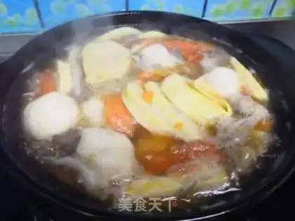 Make Fishballs, casserole soup step 9