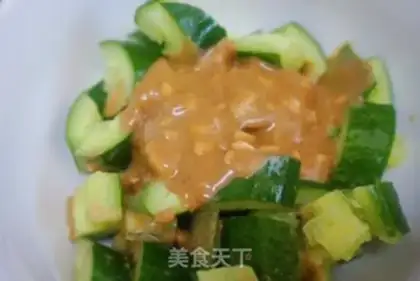 Make Sesame sauce and cucumber step 6