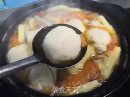 Make Fishballs, casserole soup step 11