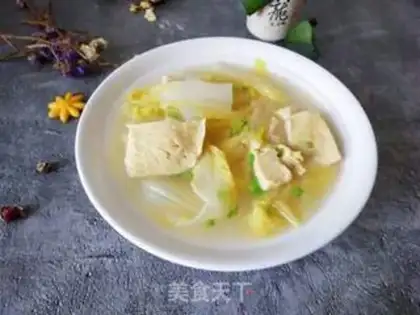 Make Poll-cup potatoes, tofu soup step 6