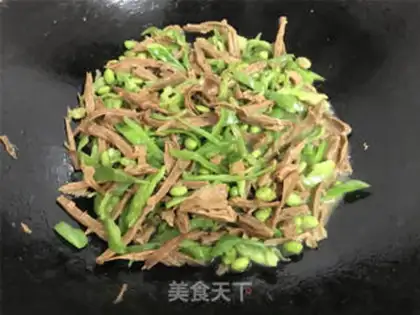 Make The green peppers are dry step 7
