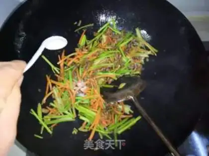 Make Sausage carrots, fried meat step 14