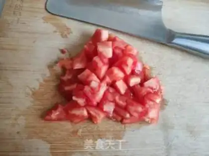 Make Tomato fried flowers step 2