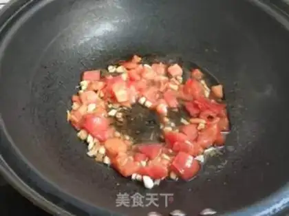 Make Tomato fried flowers step 5