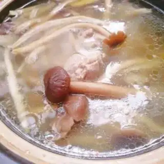 Make Tea, mushroom, bone soup step 7