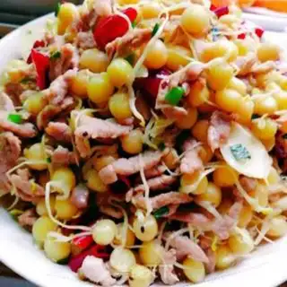 Make Peas sprouts of fried meat step 7