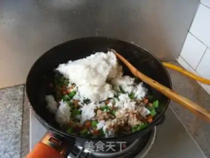 Make Bacon fried rice step 3