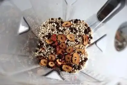 Make Red bean date rice step 4