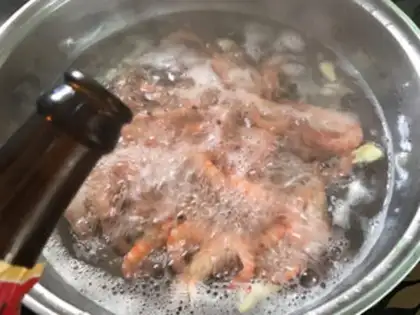Make White burning shrimp step 2