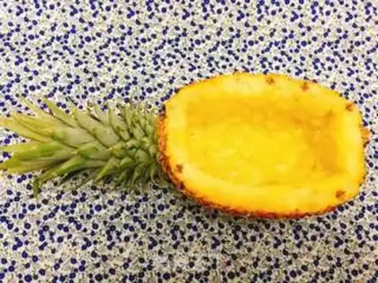 Make Pineapple rice step 1