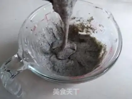 Make Black sesame steam cake step 6