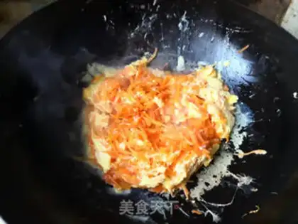 Make Salt carrot fried eggs step 8
