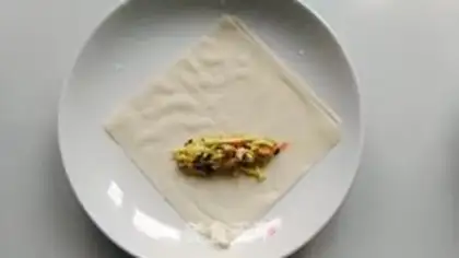Make Spring rolls step 7