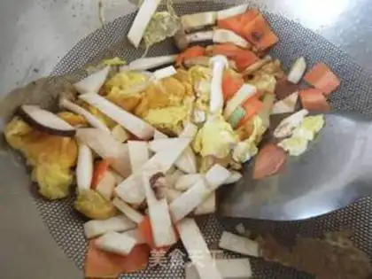 Make Egg fried mushrooms step 4