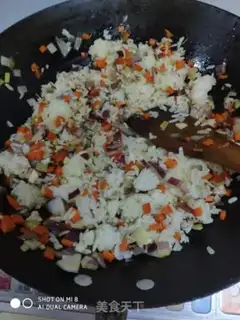 Make Onion egg fried rice step 6