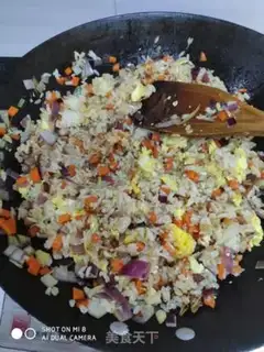 Make Onion egg fried rice step 9