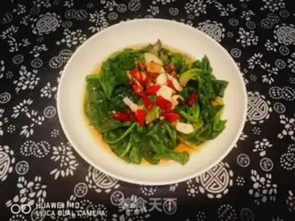 Make Oily spinach step 5