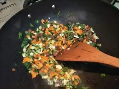 Make Beef fried rice step 6