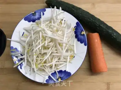 Make Green bean bud cucumber step 0