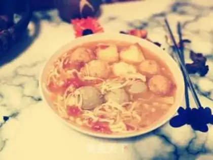 Make ♪ Golden pins and mushroom soup ♪ step 7