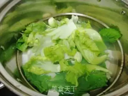 Make Mustard tofu clam soup step 3