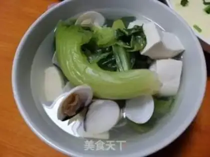 Make Mustard tofu clam soup step 5