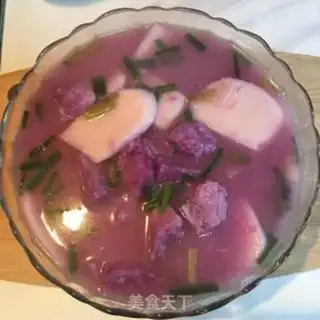 Make The purple mountain potion soup cake step 7
