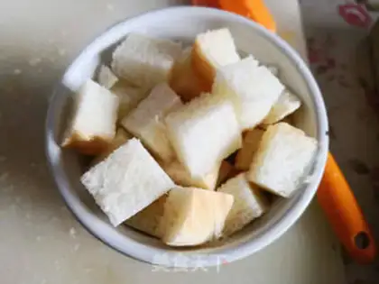 Make Toast egg pudding step 2