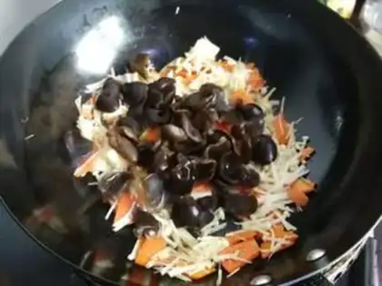 Make Blackwood, golden mushrooms step 6