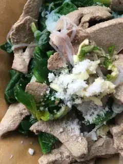 Make A spinach fan with liver step 15