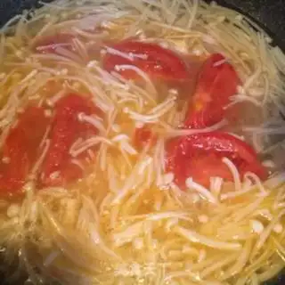 Make Tomato slices of gold and mushroom soup step 5
