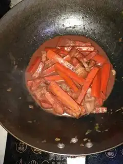 Make Carrot burns red meat step 11